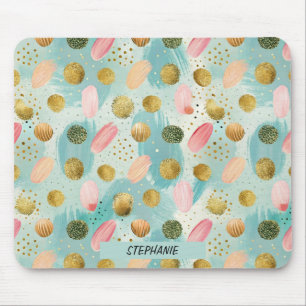 Pastel Confetti Glitter Abstract Pattern (2) Mouse Pad