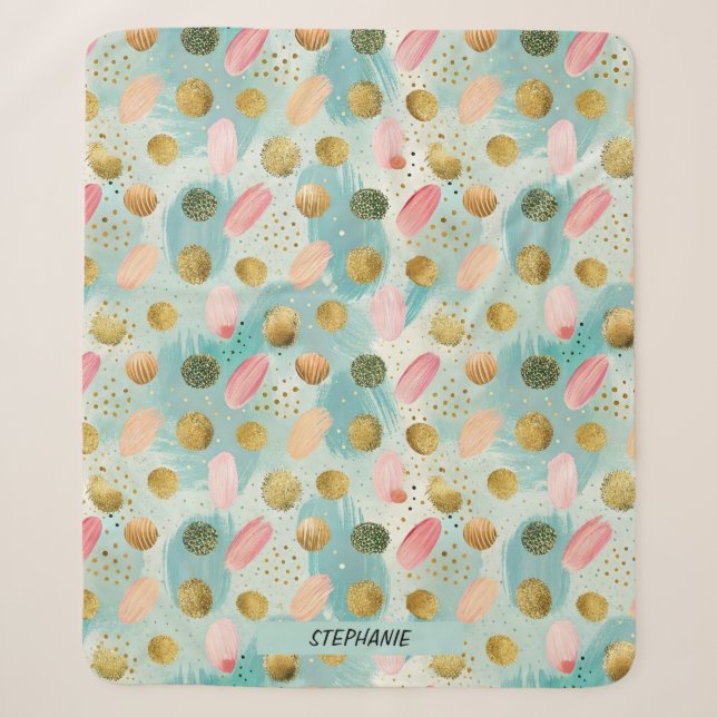 Pastel Confetti Glitter Abstract Pattern (2) Sherpa Blanket (Front)