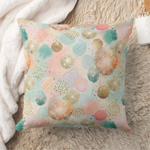 Pastel Confetti Glitter Abstract Pattern Cushion