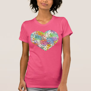 Pastel Confetti Hearts Pink T-Shirt