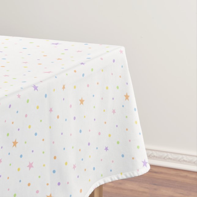 Pastel Confetti Party Tablecloth (In Situ)