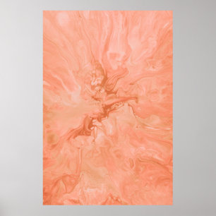 PASTEL CORAL ABSTRACT ILLUSTRATION POSTER
