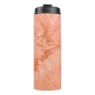 PASTEL CORAL ABSTRACT ILLUSTRATION THERMAL TUMBLER