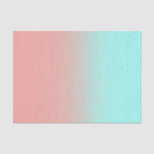 Pastel Coral and Turquoise Stripes Tissue Paper