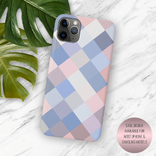 Pastel Coral Blush Pink Violet Blue Pixel Art Case-Mate iPhone Case