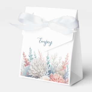 Pastel Coral Reef-Beach Wedding- Favour Box