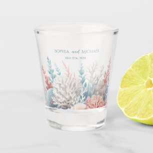Pastel Coral Reef-Wedding-Money/shot Dance- Shot Glass