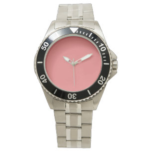 Pastel Coral Solid Colour Classic Elegant Watch