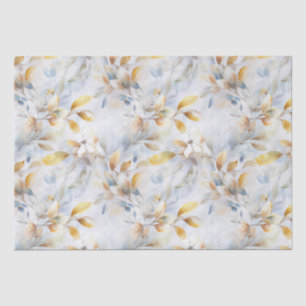 Pastel Cream Floral Abstract Tissue Paper