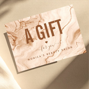 Pastel Cream Marble Chic Elegant Beauty Salon Love