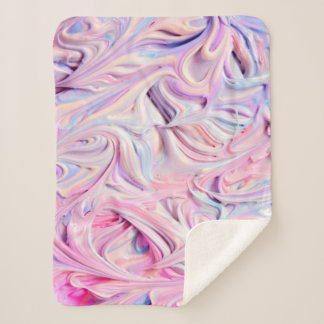 Pastel Creamy Frosting  Sherpa Blanket