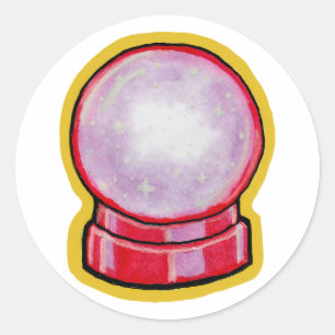 Pastel Crystal Ball Classic Round Sticker