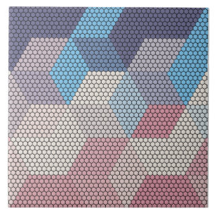 pastel cubes and hexagons pattern background tile