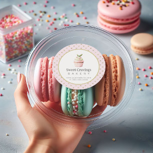 Pastel Cupcake Bakery Confection Sweets Classic Round Sticker