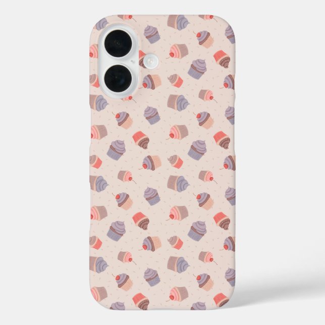 Pastel Cupcake Confetti Phone Case (Back)