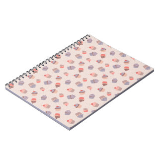 Pastel Cupcake Confetti Spiral Notebook