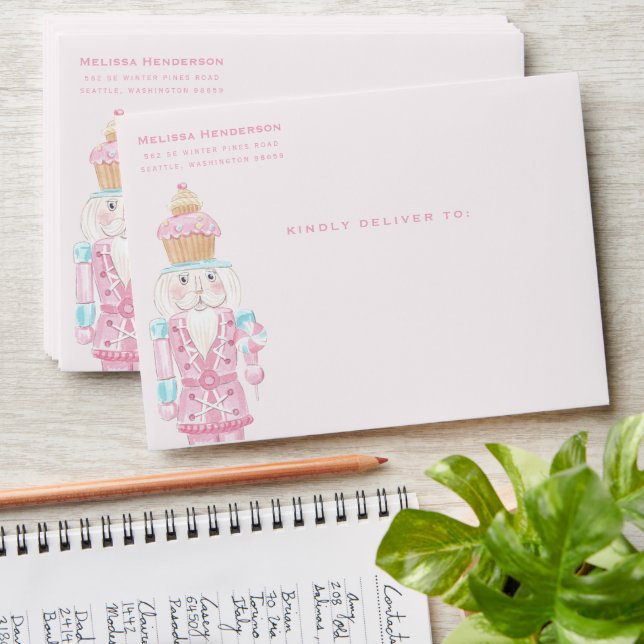 Pastel Cupcake Nutcracker Envelope (Stacked)