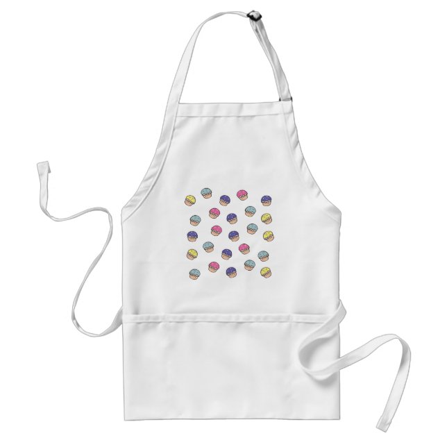 Pastel Cupcakes Pattern Standard Apron (Front)