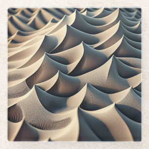 Pastel Currents Glass Coaster
