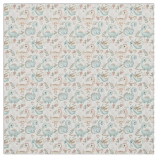 Pastel cute dinosaurs fabric