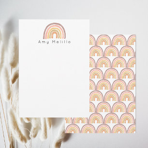 Pastel Cute Rainbow Personalised Stationery Card