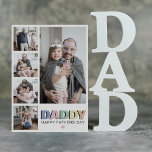 Pastel Daddy 5 Photo Fathers Day  Card<br><div class="desc">This Father’s Day, celebrate the special man in your life with the perfect gift: the Pastel Daddy 5 Photo Fathers Day Card. This unique and meaningful card allows you to showcase the best memories of your dad with vivid prints of five of your favourite photos. Celebrate the bond you share...</div>