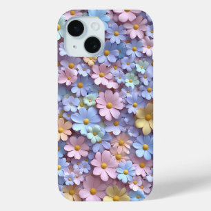 Pastel Daisy Floral Phone Case with 3D Design
