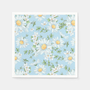 Pastel Daisy Flower Garden Pattern Napkin