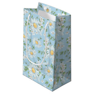 Pastel Daisy Flower Garden Pattern Small Gift Bag