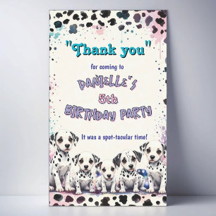 Pastel Dalmatian Spot-tacular Thank You  Rectangular Sticker