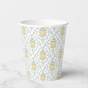 Pastel Damask Easter Eggs Pattern Paper Cups