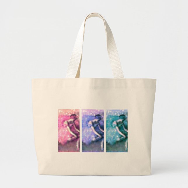 Pastel Dancers Large Tote Bag (Front)