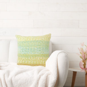 Pastel Dandelion Abstract Geometric Pattern Cushion