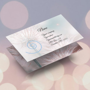 Pastel Dandelion and Blue Diamonds  Business Card
