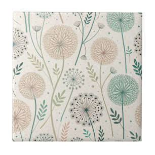 Pastel Dandelion Dreams – Whimsical Floral (2) Tile