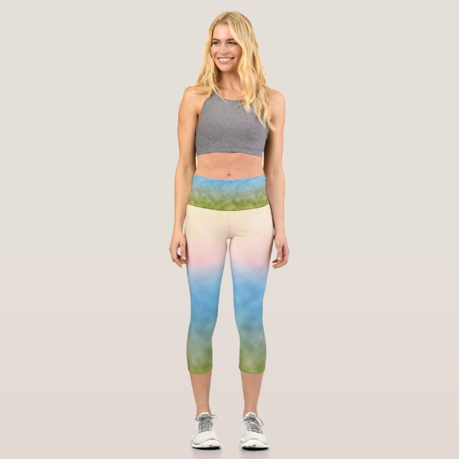 Pastel Dawn Capri Leggings (Front)