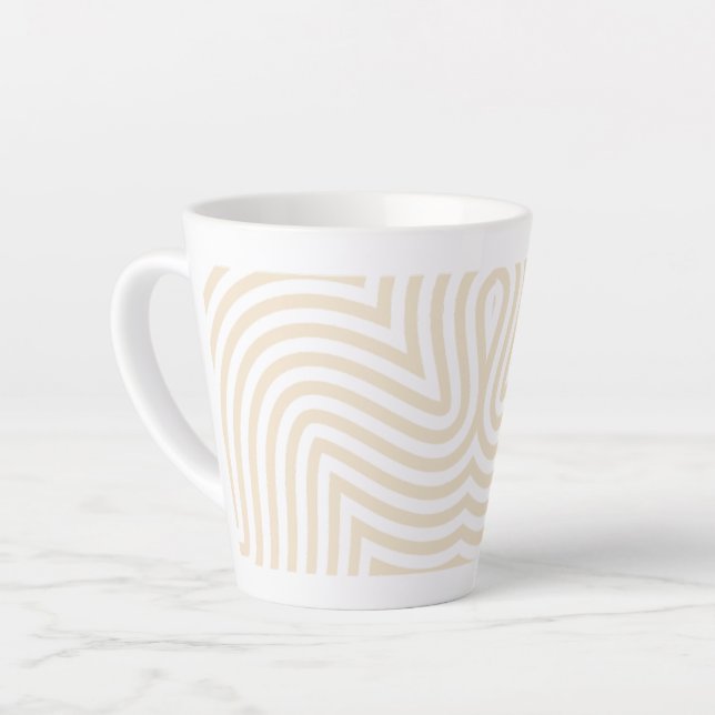 Pastel Design Latte Mug - Elegant and Stylish (Left Angle)