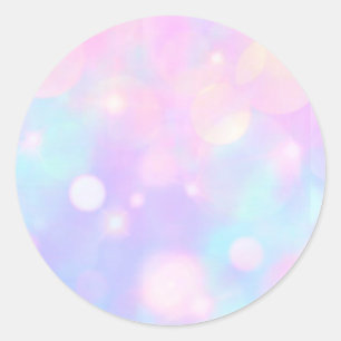 Pastel Design Pink, Blue and Lavender Classic Rou Round Sticker