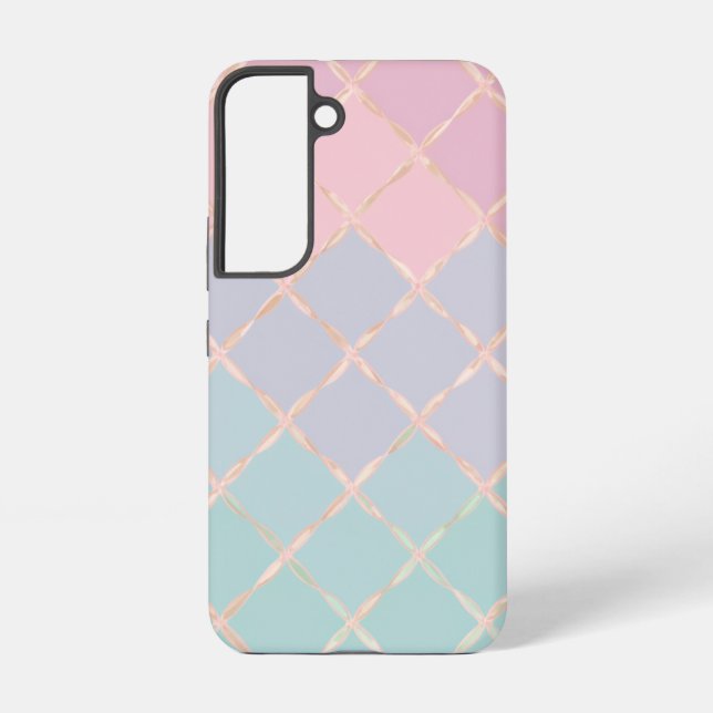 Pastel Diamond Grid Phone Case (Back)