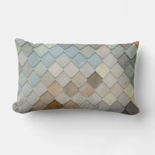 Pastel Diamond Pattern Lumbar Throw Pillow
