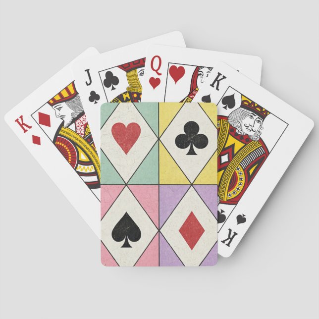 Pastel Diamond Playing Cards (Back)