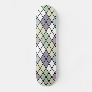 Pastel Diamonds Argyle Skateboard