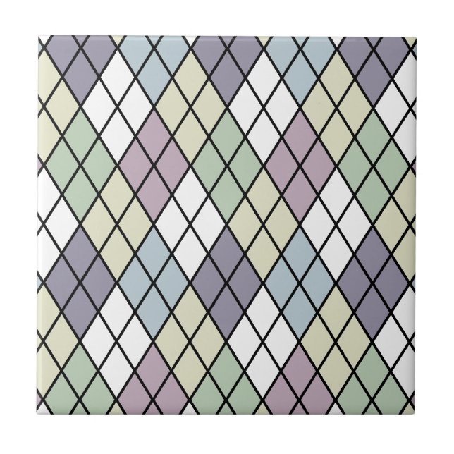 Pastel Diamonds Argyle Tile (Front)