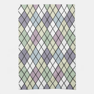 Pastel Diamonds Tea Towel