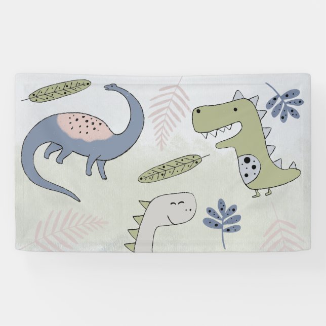 Pastel Dinosaur   Banner (Horizontal)