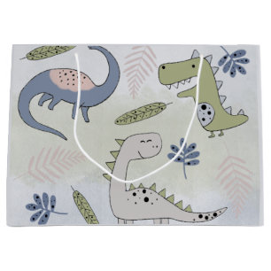 Pastel Dinosaur Large Gift Bag