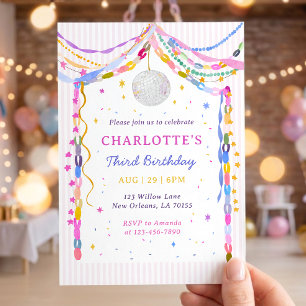 Pastel Disco Ball Paper Garlands Birthday