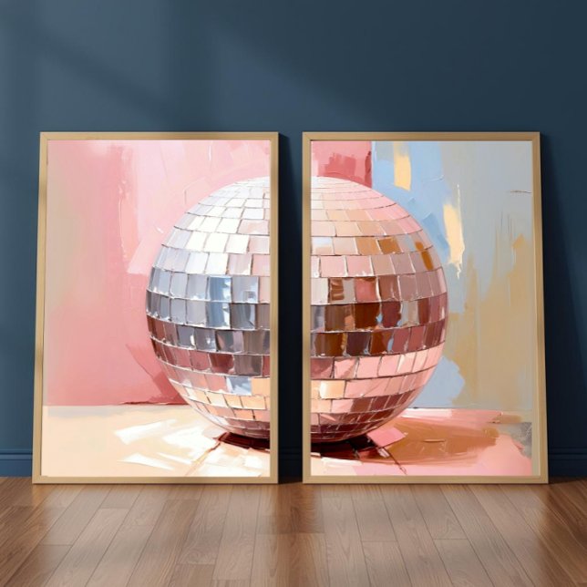 Pastel Disco Ball Split Prints, Pink Aesthetic (Creator Uploaded)