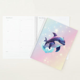Pastel Dolphin Magical Ocean Fantasy Artwork Planner