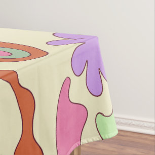 pastel doodle elements composition tablecloth